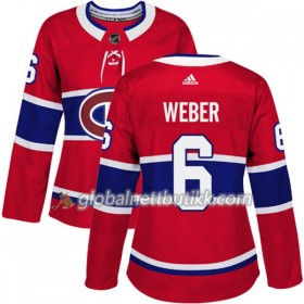 Montreal Canadiens Hockeydrakt Shea Weber 6 2017-2018 Rød Adidas Authentic - Dame